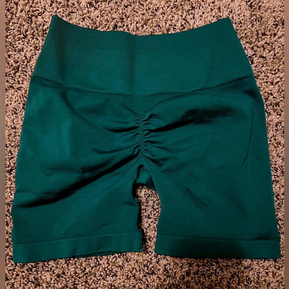 Green gym shorts